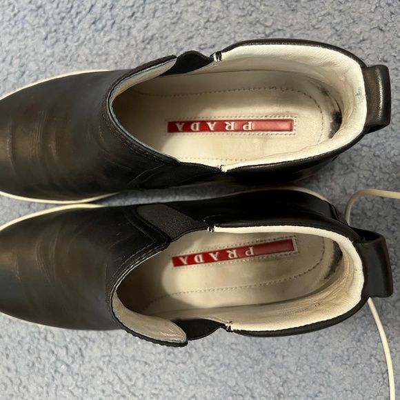 Prada Black Leather Booties - Picture 4 of 7